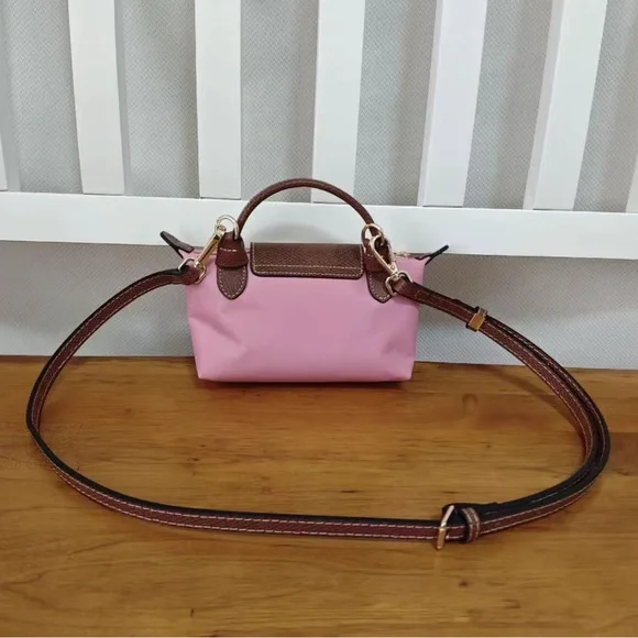 Longchamp Pink and Brown Mini Bag - Picture 3 of 8